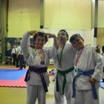 La escuela de Karate de Leo Tempel en el podio
