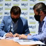 El ministro Katapodis firmó  convenios con Peluso para más obras en Magdalena