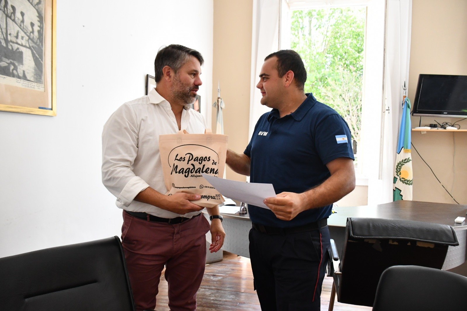 Reconocimiento al bombero Leonardo Recalde