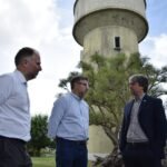 Hourcade recibió al presidente de ABSA y recorrieron obras para mejorar el servicio